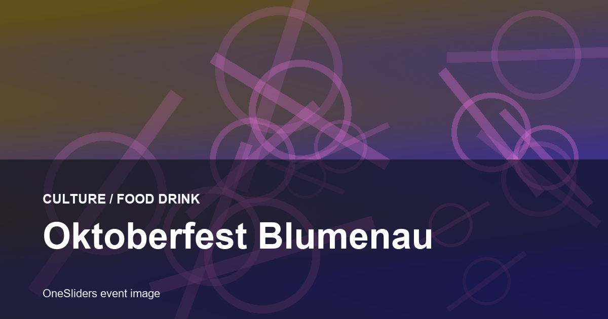Oktoberfest Blumenau hero image