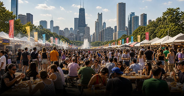 Food festival table