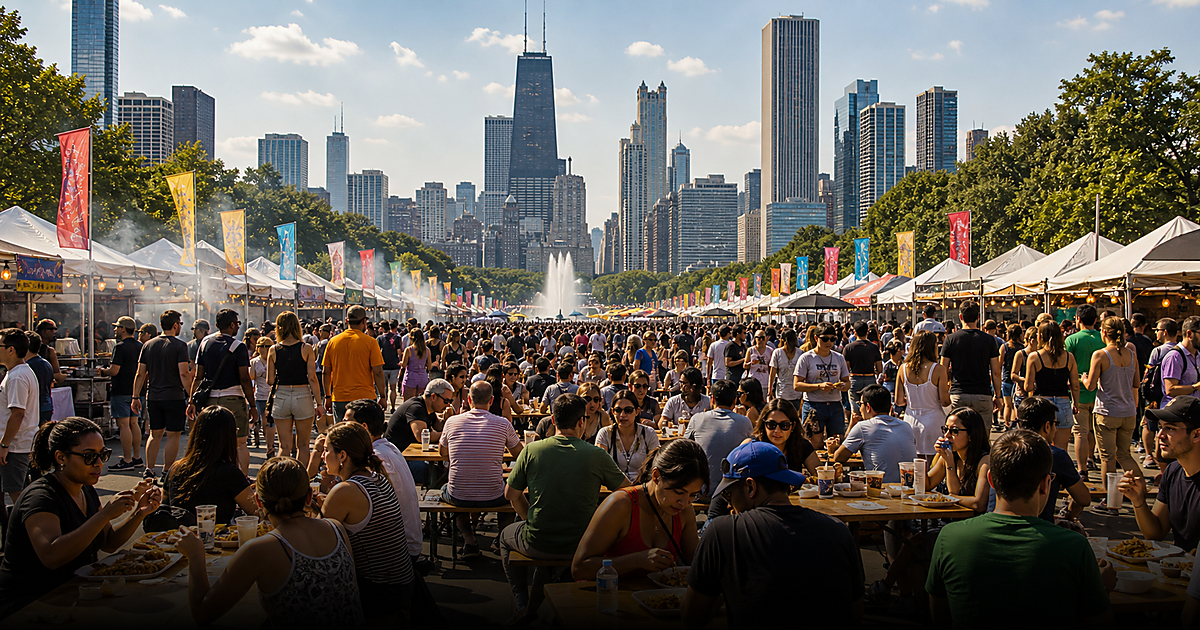 Food festival table