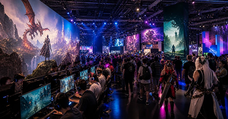 Gaming event screens
