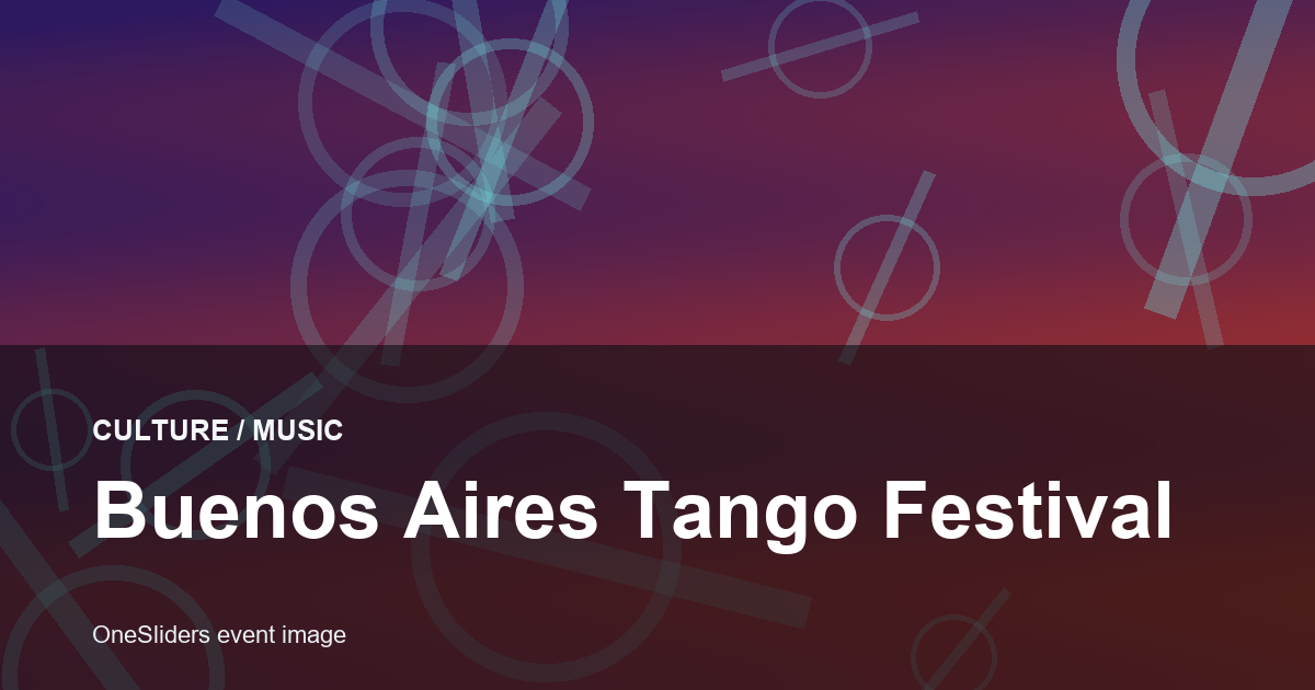 Buenos Aires Tango Festival hero image
