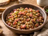 Grey peas with bacon thumbnail