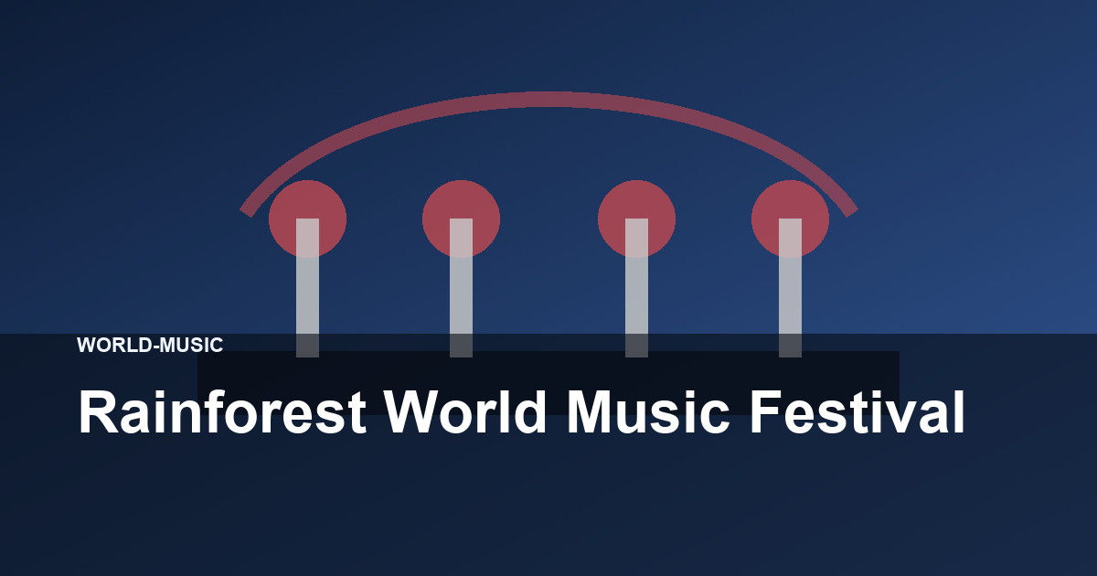 Rainforest World Music Festival hero image