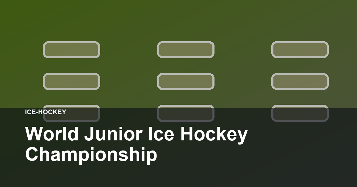 World Junior Ice Hockey Championship hero image