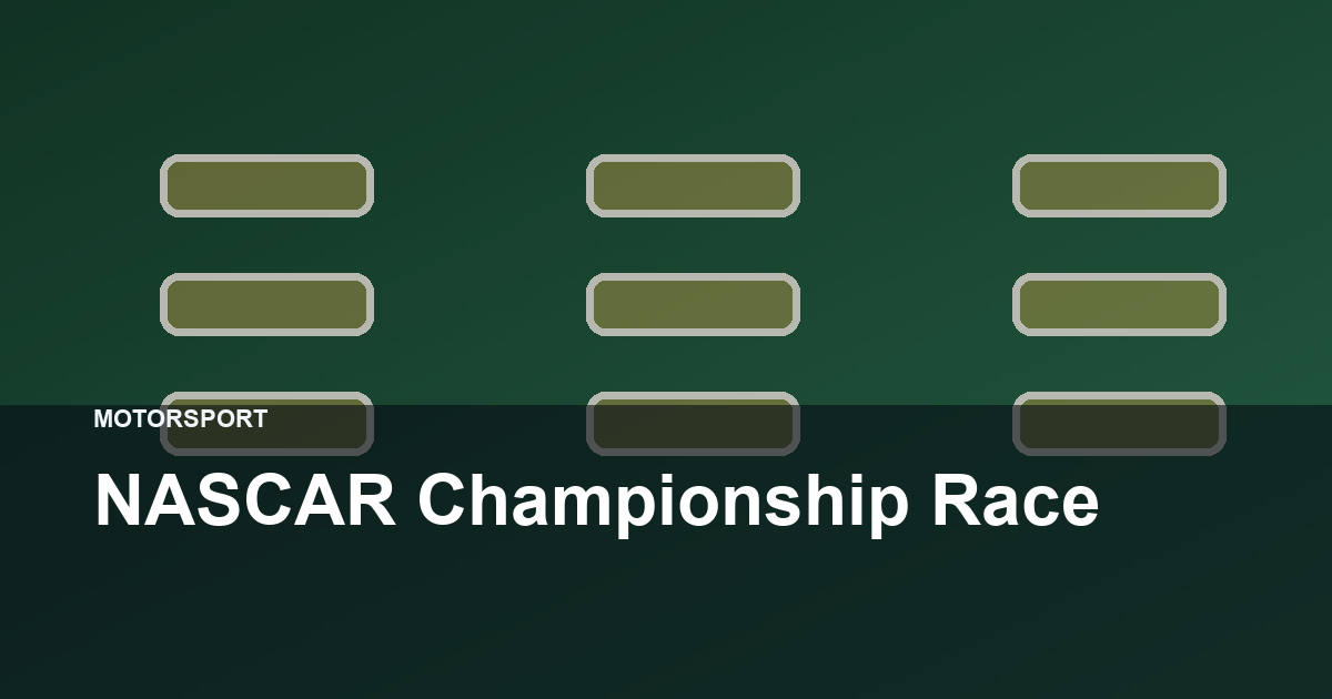 NASCAR Championship Race hero image