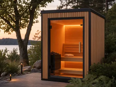 Outdoor garden sauna cabin
