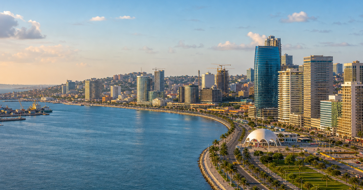 Luanda city waterfront and skyline