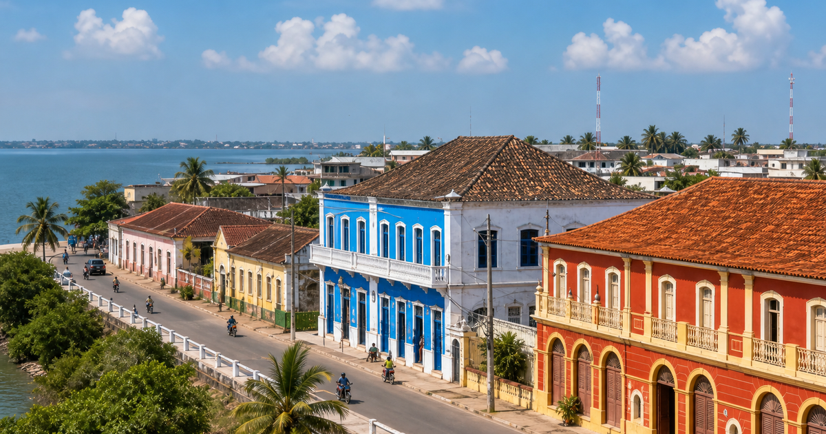 Porto-Novo city waterfront and skyline