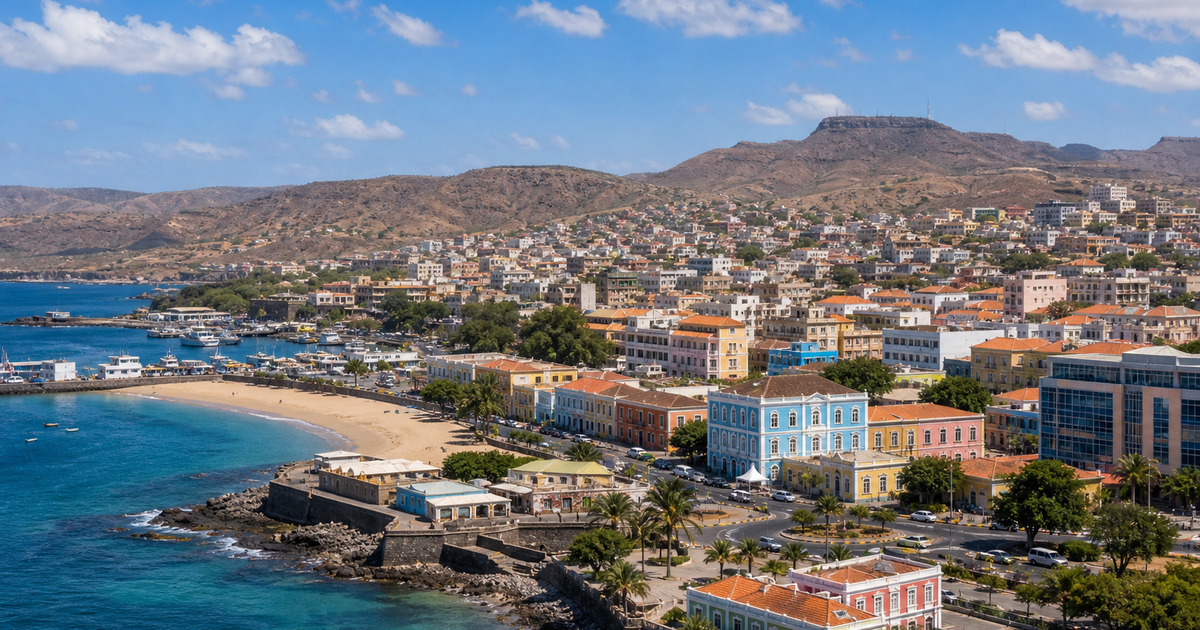 Praia city waterfront and skyline