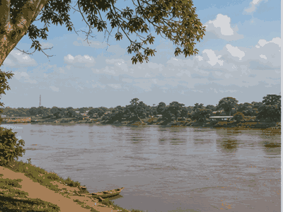 Ubangi River waterfront, Bangui