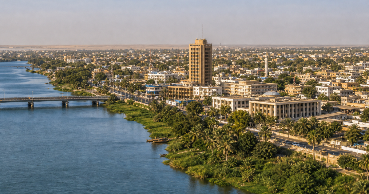 NDjamena city waterfront and skyline