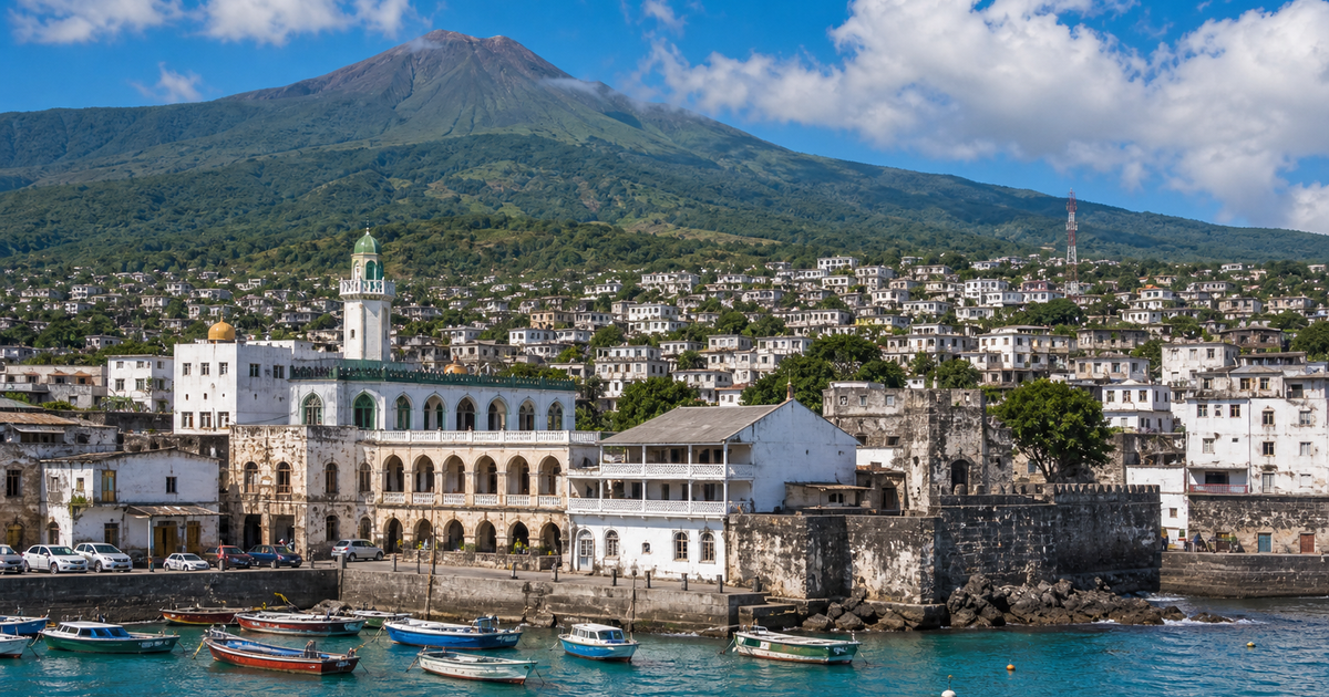 Moroni city waterfront and skyline