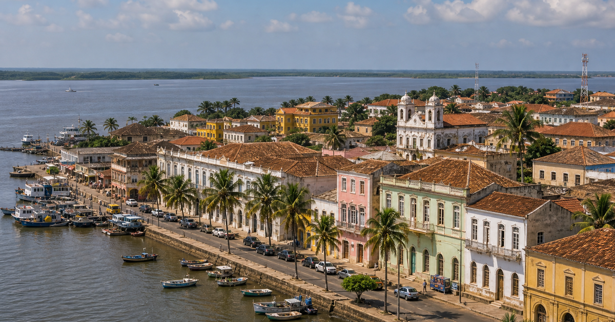 Bissau city waterfront and skyline