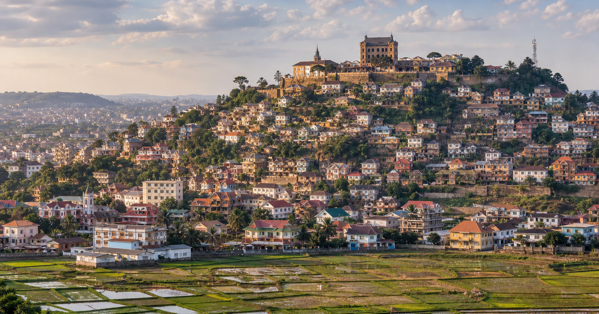 Antananarivo city waterfront and skyline