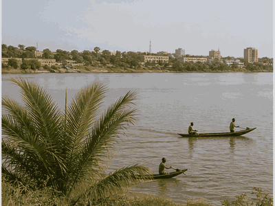 Niger River waterfront, Bamako