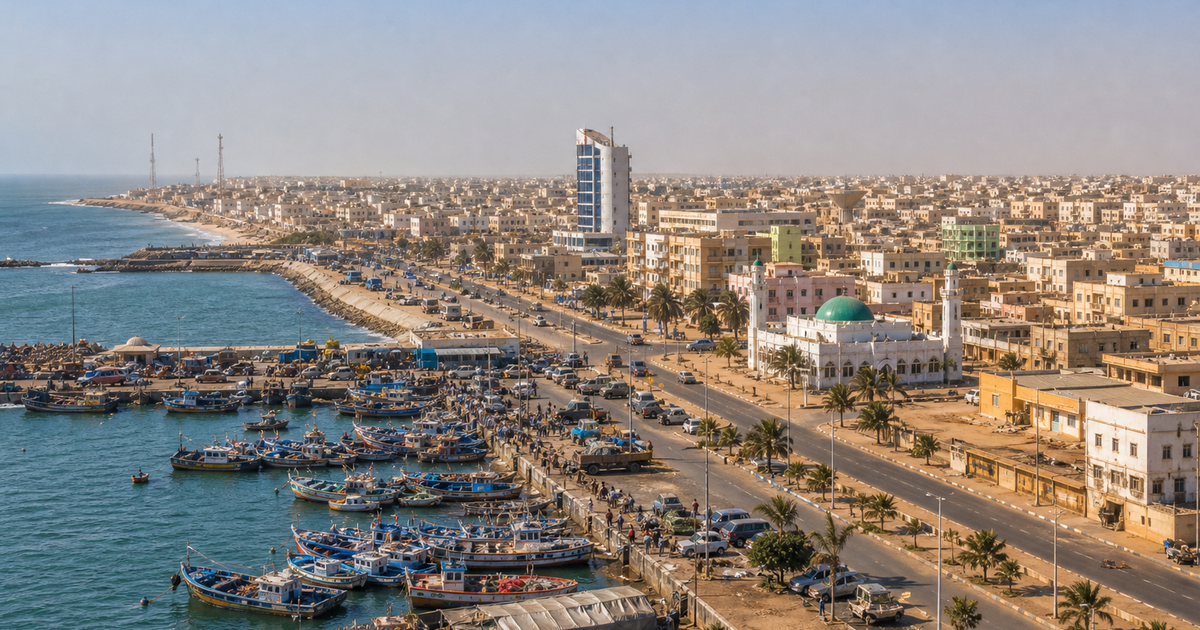Nouakchott city waterfront and skyline