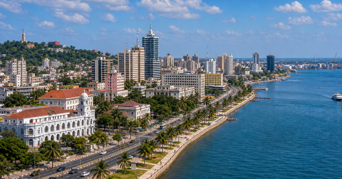 Maputo city waterfront and skyline