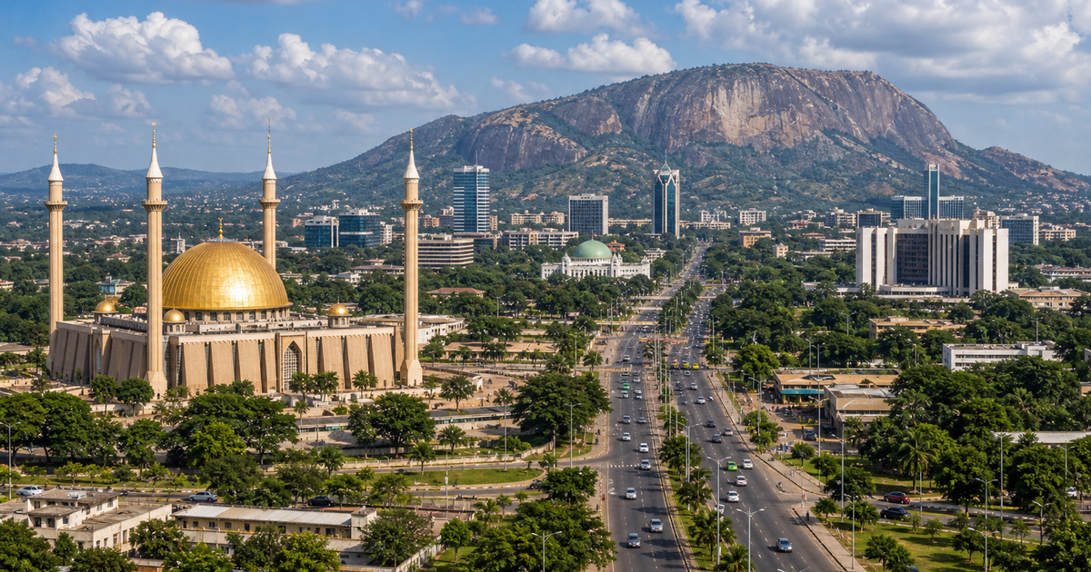 Abuja city waterfront and skyline