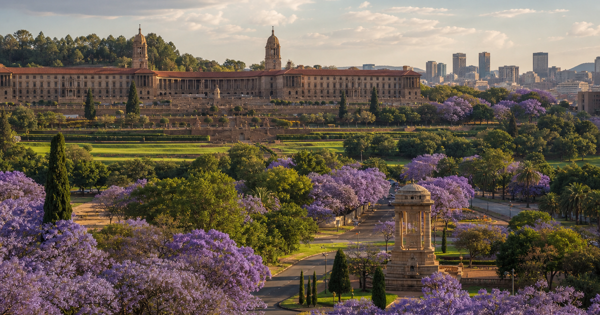 Pretoria city waterfront and skyline