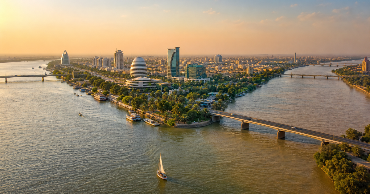 Khartoum city waterfront and skyline