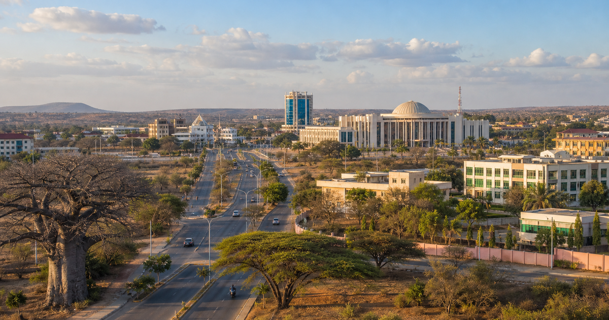 Dodoma city waterfront and skyline