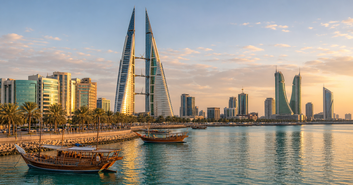 Manama city waterfront and skyline