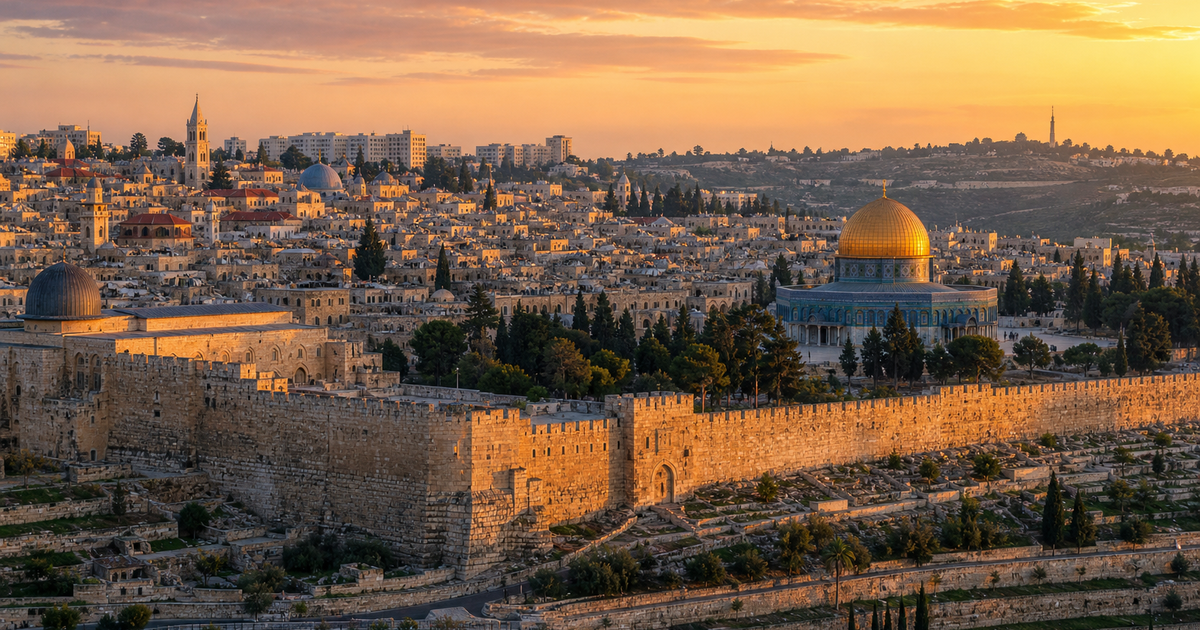 Jerusalem city waterfront and skyline