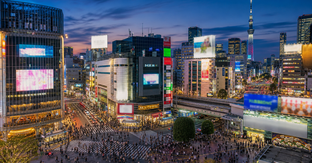 Tokyo city waterfront and skyline