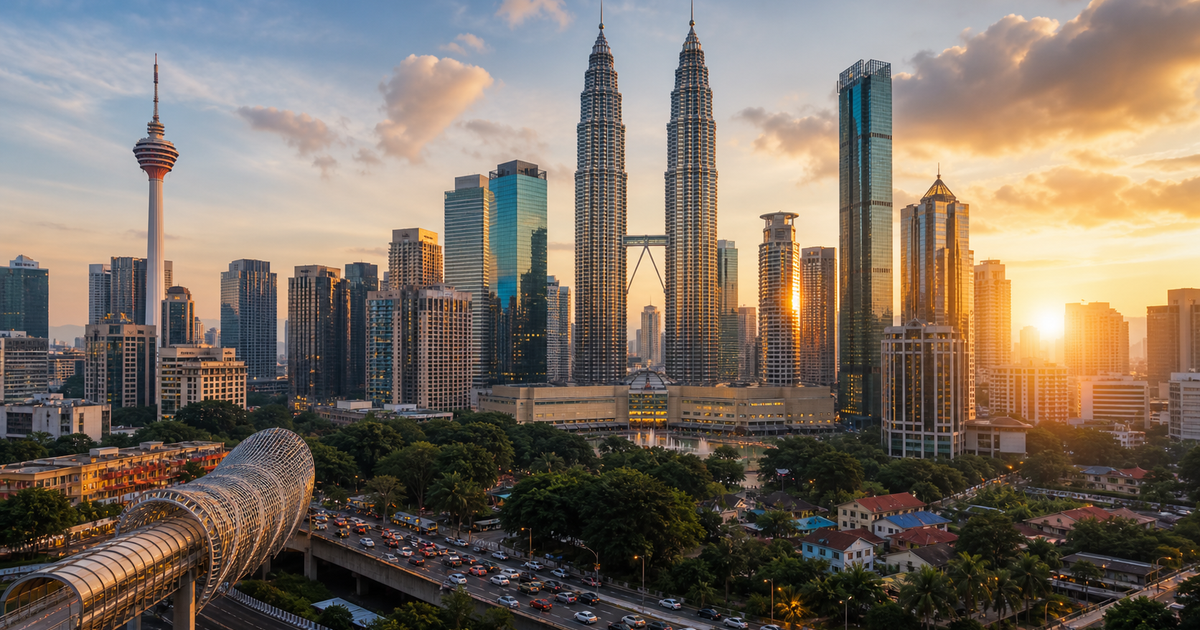 Kuala Lumpur city waterfront and skyline