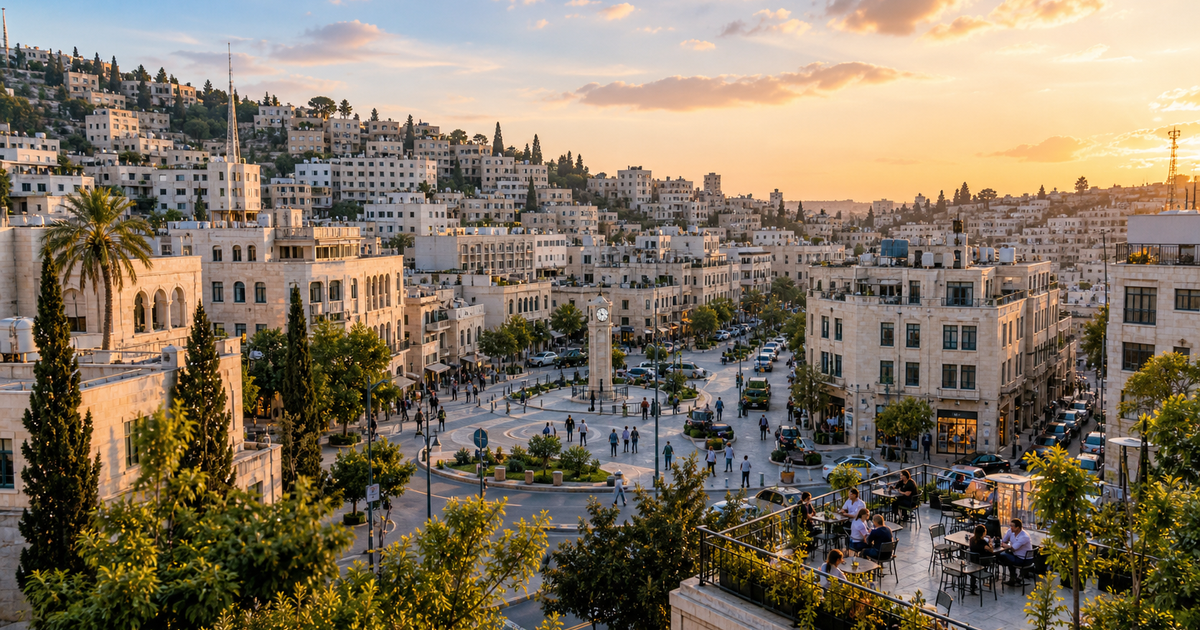 Ramallah city waterfront and skyline