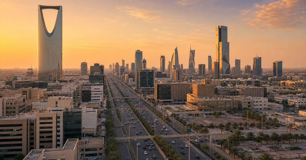 Riyadh city waterfront and skyline