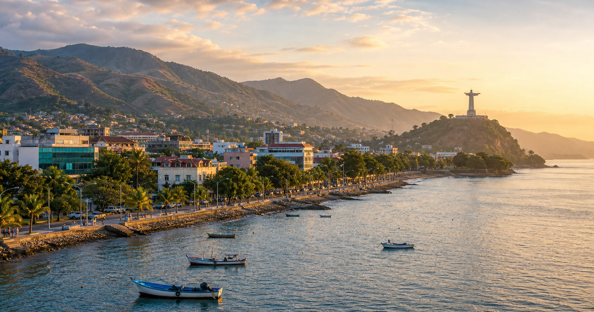 Dili city waterfront and skyline