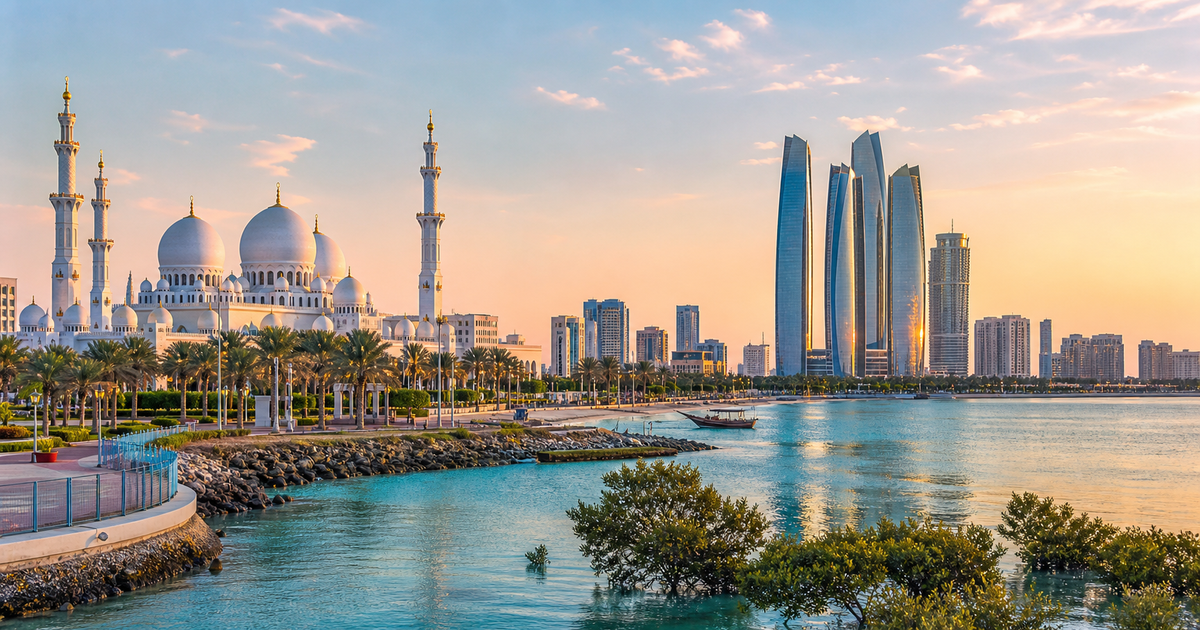 Abu Dhabi city waterfront and skyline