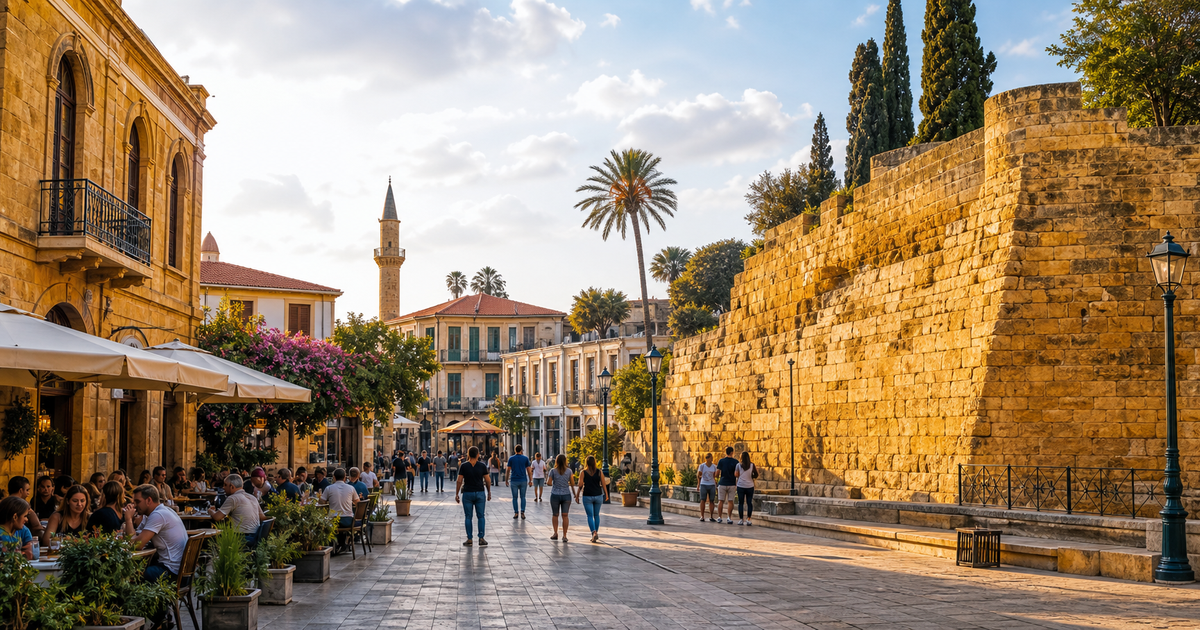 Nicosia city waterfront and skyline