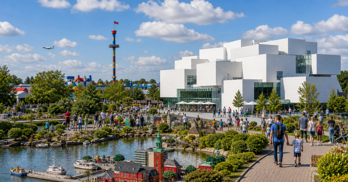 Billund city waterfront and skyline