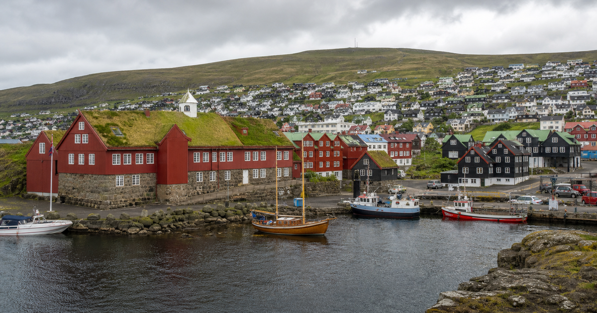 Tórshavn city waterfront and skyline