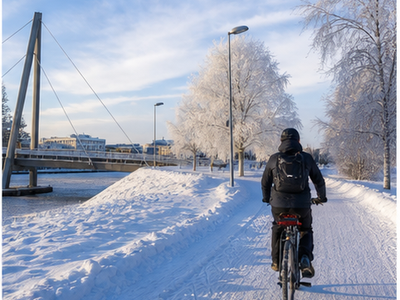 Winter cycling, Oulu