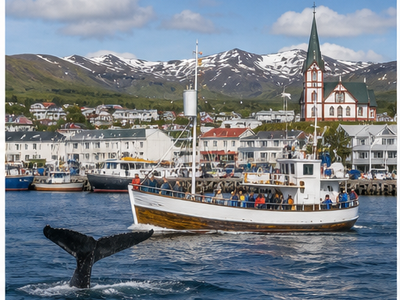 Whale watching harbour, Húsavík