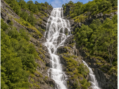 Brekke waterfall, Flåm