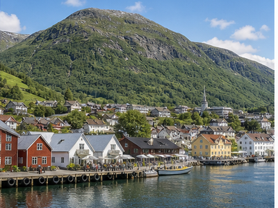 Fjord village, Flåm