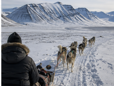 Dog sledding routes, Longyearbyen