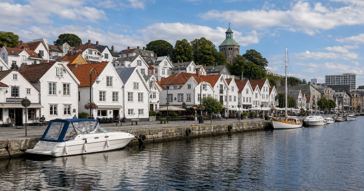 Stavanger city waterfront and skyline