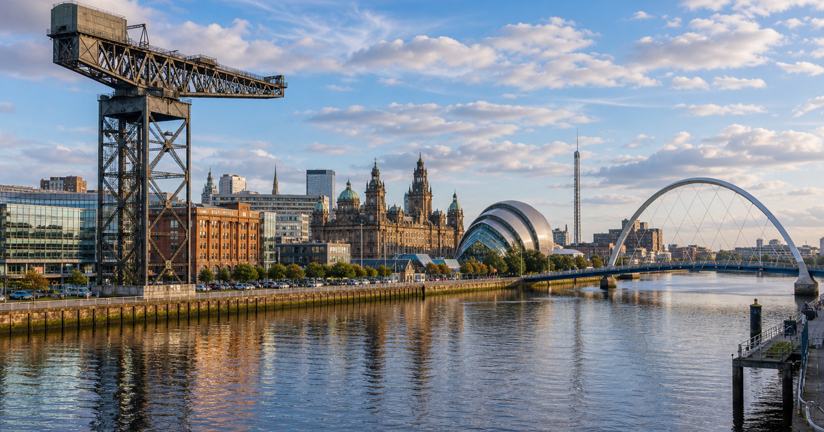 Glasgow city waterfront and skyline