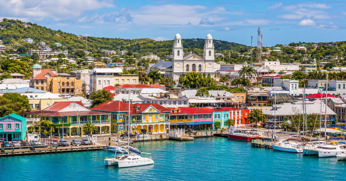 Saint Johns city waterfront and skyline