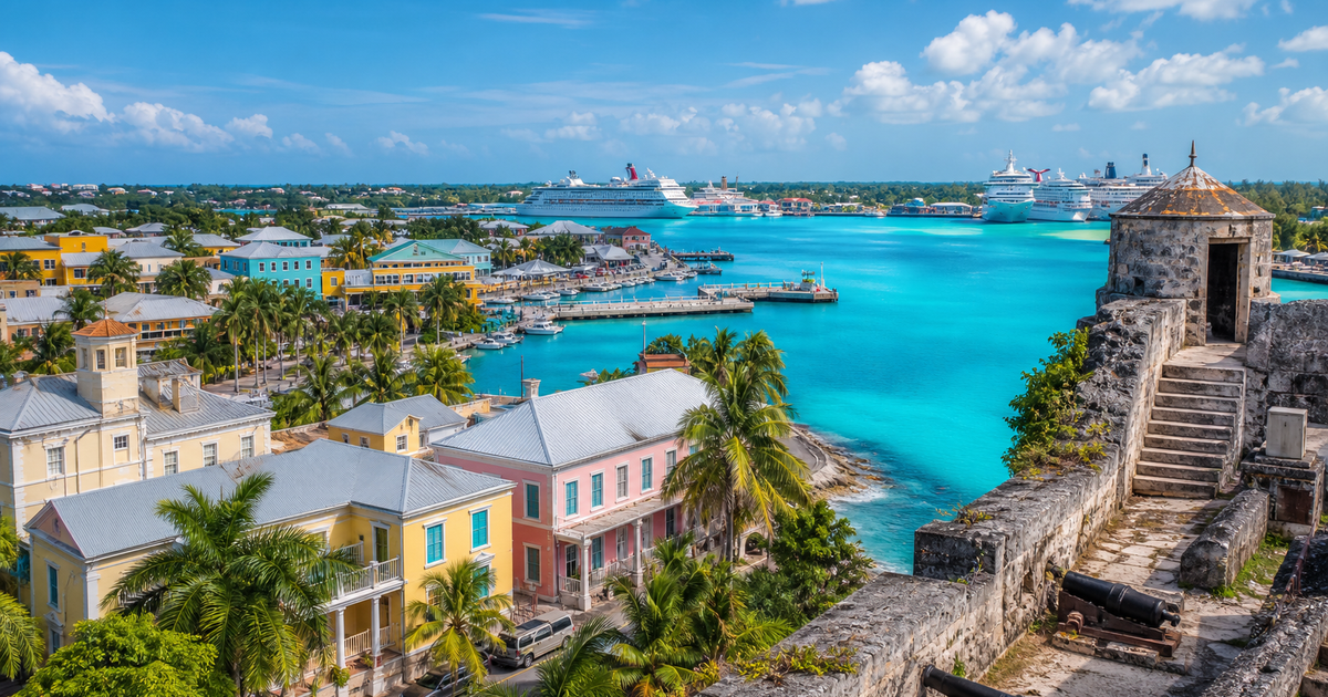 Nassau city waterfront and skyline