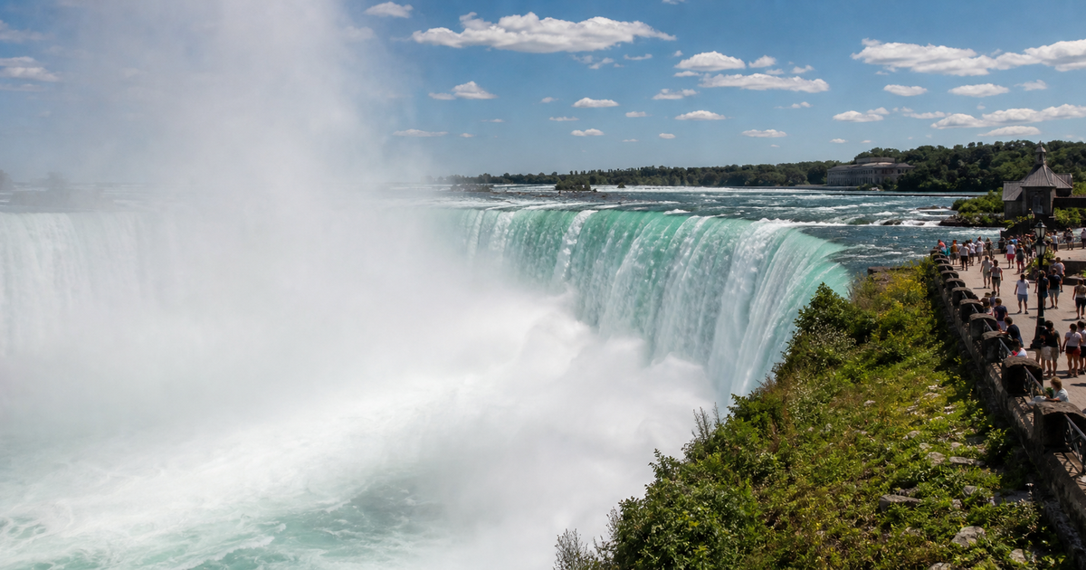 Niagara Falls city waterfront and skyline