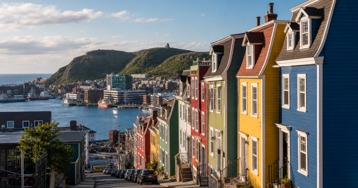 St. John's city waterfront and skyline