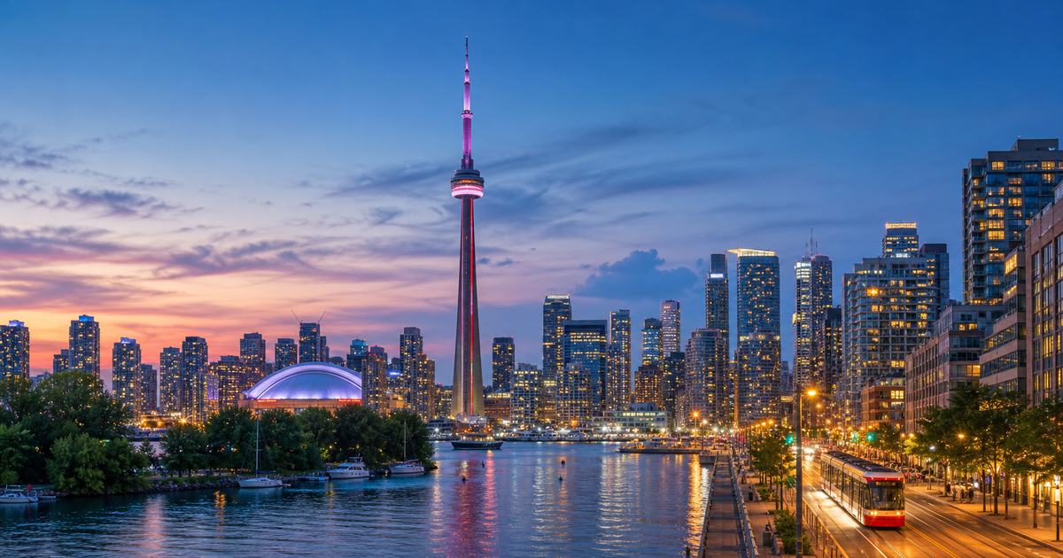Toronto city waterfront and skyline