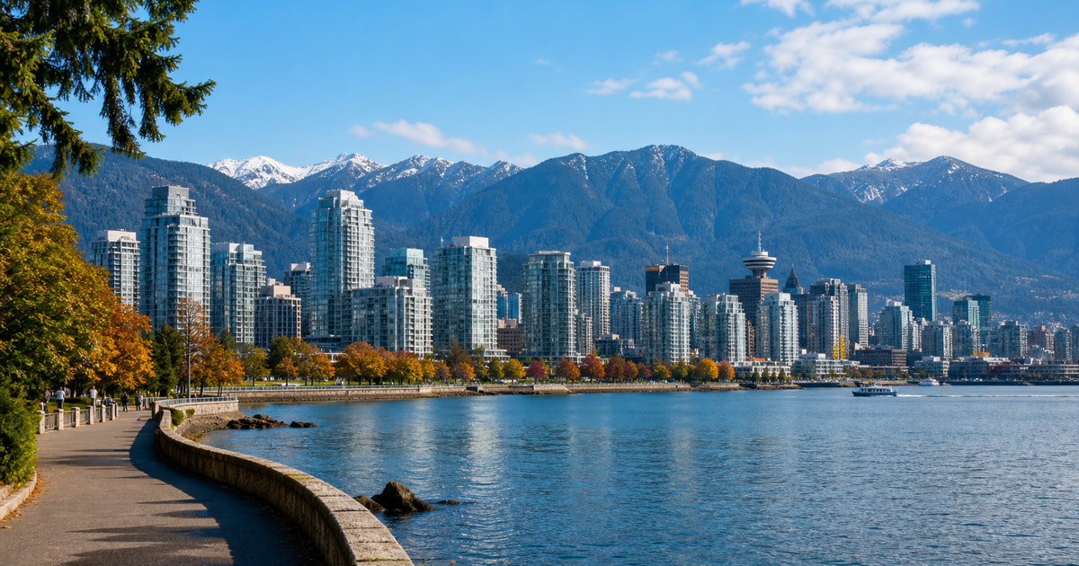 Vancouver city waterfront and skyline