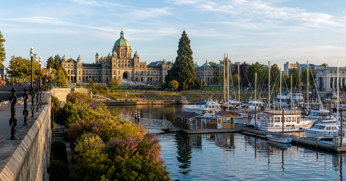 Victoria city waterfront and skyline